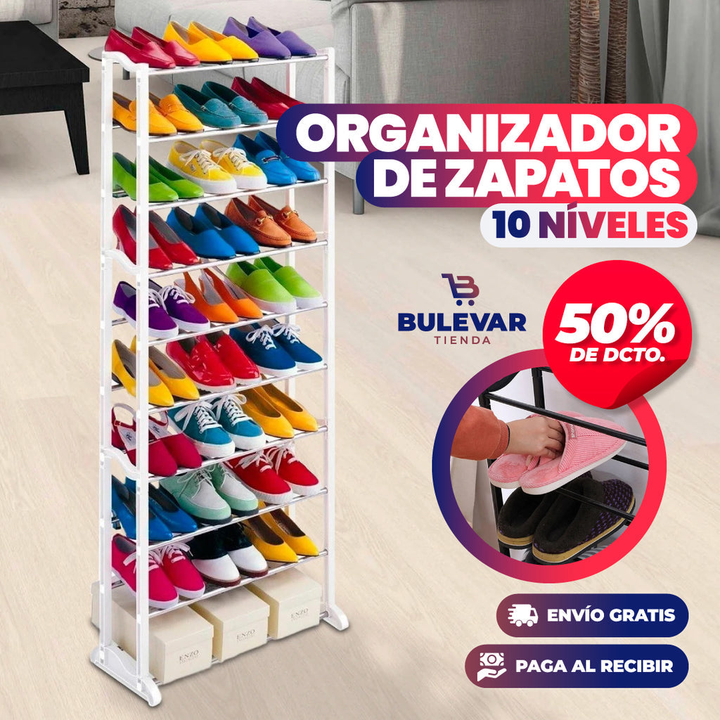 ORGANIZADOR DE ZAPATOS 10 NIVELES