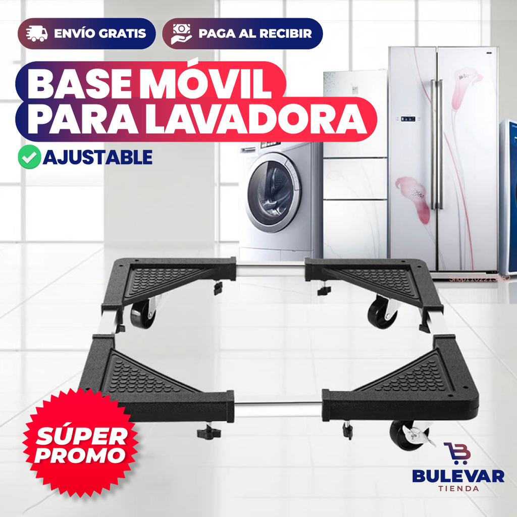 BASE MÓVIL PARA LAVADORA/NEVERA